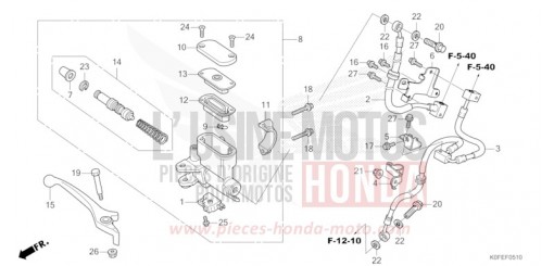 MAITRE-CYLINDRE DE FREIN AVANT CYLINDRE (Z125MA) Z125MAS de 2025